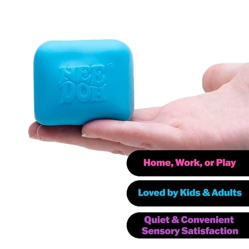 Schylling NeeDoh Nice Cube Glow - Sensory Toy with a Super Solid Squish - Glows in The Dark and Always Returns to its Square Shape - Ages 3 and Up - Color May Vary; One Cube Per Pack thumbnail 5