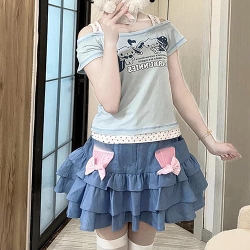 Cutecore Harajuku Y2k Baby Tee Cute Kawaii Emo Grunge Shirt Women Vintage Graphic Tees Short Sleeve Alt Tops 2000s thumbnail 5