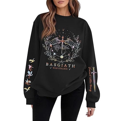 HGWOPGASD Basgiath War College Sweatshirt, Fourth Wing Book Dragon Rider Rebecca Sweater, Bookish Sweatshirt