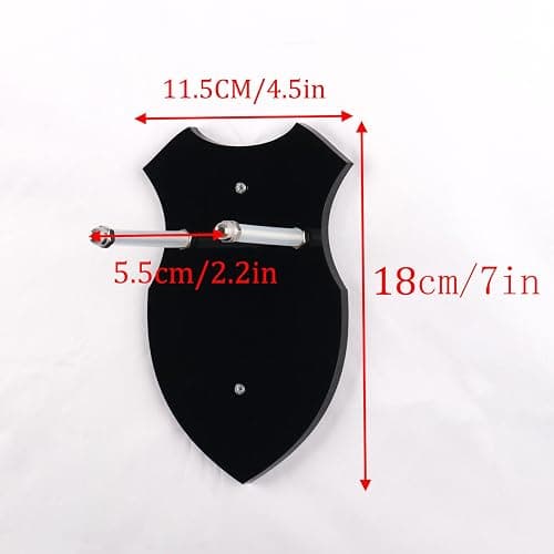 HHUXIUE Wall mounted sword rack sword stant axe holder wall mounted display rack single sword vertical wall mounted general sword rack，sword wall mount，sword stand(black 1 set) thumbnail 3