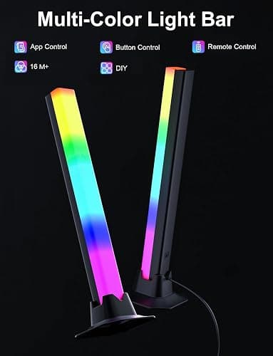 Eastfine RGB Light Bar, LED Light Bar for Room, APP Remote Control USB Powered Ambient Lighting, Color Changing TV Backlight for Monitor PC Desk Party Room thumbnail 3