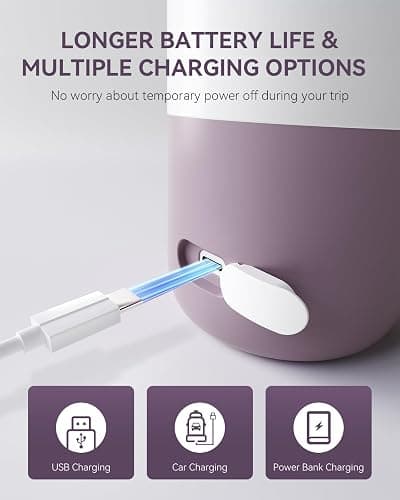 comfyer Portable Milk Warmer for Travel, Portable Bottle Warmer with Fast Heating & Long Battery Life, Instant Breast Milk, Formula or Water Warmer with 12 Ounces Big Capacity, Car, Airplane Journey thumbnail 5