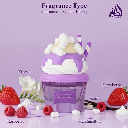 Lattafa Mallow Madness Eau de Parfum Give Me Gourmand Collection, Sweet Gourmand Fragrance, Marshmallow & Vanilla, Spray Form, 75ml, Long-lasting thumbnail 4