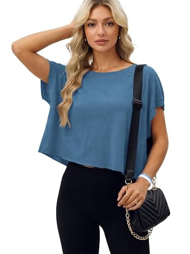 Siyaacg 3 Pack Open Back Short Sleeve Workout Tops for Women | Athletic Oversized Backless Crop Loose Fit T Shirt Casual Y2K Sport Gym Dance Yoga Pilates Running Tees thumbnail 5
