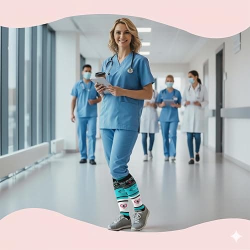 Sooverki Compression Socks for Women & Men 6 Pairs is Best Supportive Knee High Stockings for Circulation, Travel, Nurses thumbnail 3