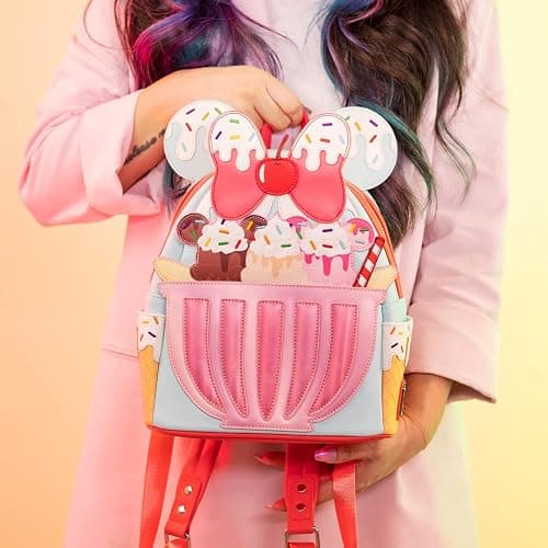 Loungefly Backpack Disney - Sweet Treats Ice Cream - Backpack - Disney Standard Characters - Cute Collectable Bag - Gift Idea - Official Merchandise - for Boys, Girls Men and Women thumbnail 2