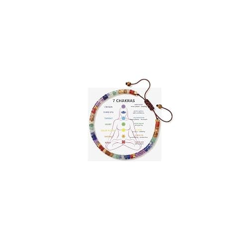 Chakra Bracelets for Women Crystals and Healing Stones Crystal Bracelet Healing Bracelet for Women Christmas Gifts for Woman Spiritual Bracelets for Woman Anxiety 7 Chakras Healing Crystals Meditation Relax Anxiety - Image 1