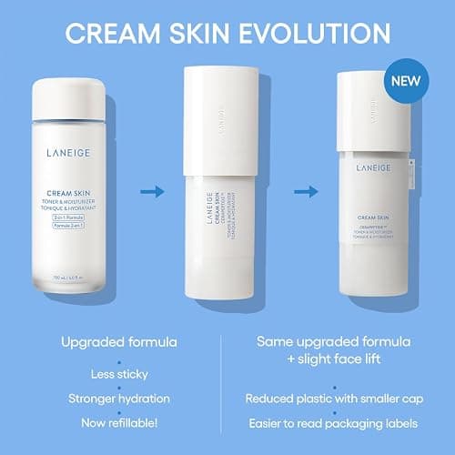 LANEIGE Cream Skin Toner & Moisturizer: Lightweight Refillable Korean Milky Toner with Ceramide & Peptide for Hydration, Firming, & Barrier Support thumbnail 12