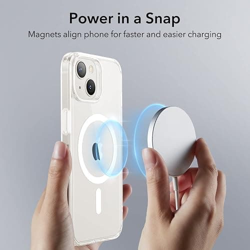 ESR for iPhone 14/iPhone 13 Case, Compatible with MagSafe, Classic Hybrid Magnetic Mobile Phone Case iPhone 14/13 Case, Military Standard, Drop Protection, Clear thumbnail 3