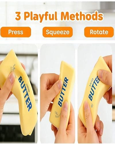 2026 New Upgrad Realistic Butter Squishy Squeeze Slow Rising Rebound Toys Stress Relief Soft Fidget Relaxation Tool for Adults Kids Sensory Gifts Party Favors Office Daily Use(S*1pc) thumbnail 6