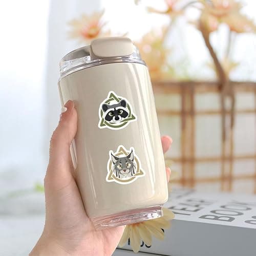 120 Sheets Therian Stickers,Waterproof Stickers,Cute Cartoon Line Animal Stickers,Therian Graffiti Stickers,Aesthetic Personalised Stickers,Suitable for Laptop Mobile Phone Luggage Skateboard thumbnail 2