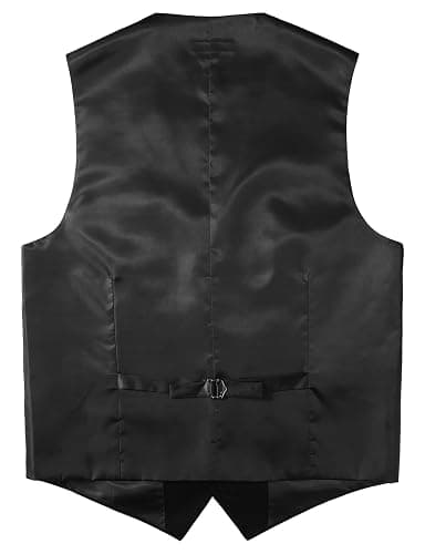 JEMITOP Men's Classic Slim Fit Dress Vest Formal Wedding Prom Tuxedo Suit Vest with Pocket thumbnail 4