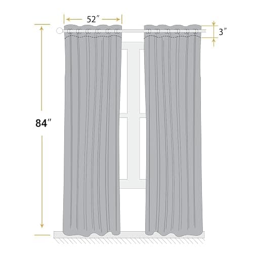 ChrisDowa Beige 100% Blackout Floral Curtains 84 Inches Long 2 Panels for Bedroom Living Room Teal Flower Patterned Room Darkening Thermal Insulated Soundproof Grommet Window Treatments Drapes,52X84 thumbnail 2