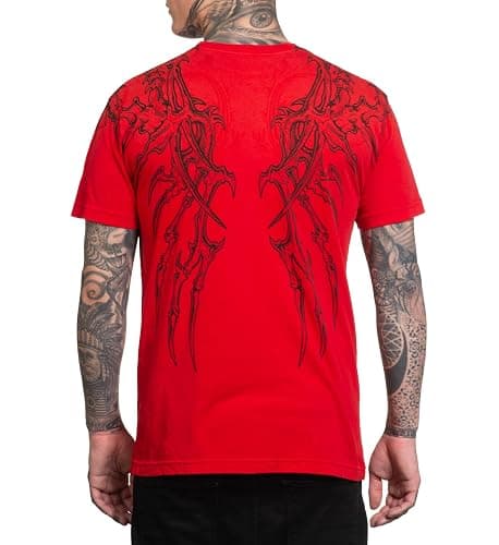 Affliction Men's T-Shirt, Vintage Gothic Cross Vault Design, Short Sleeve Graphic Print, Y2K thumbnail 2