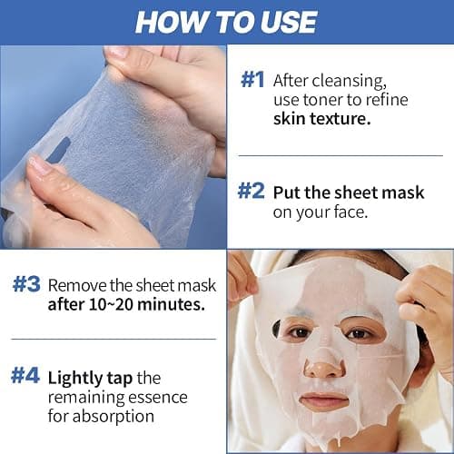 NEXTBEAU Solution Sheet Korean Collagen Face Mask for Skincare 5 Types x 2 Sets Moisturizing and Firming thumbnail 6