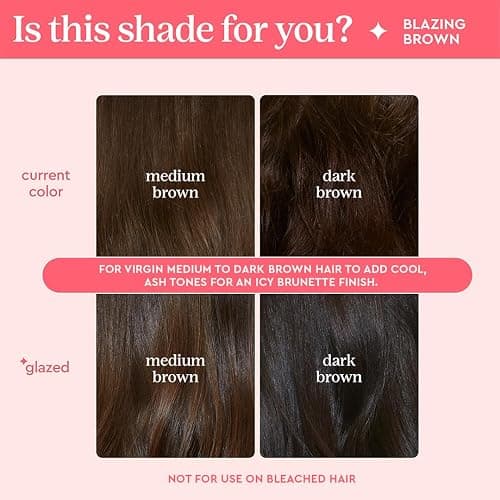 Glaze Supergloss Color Conditioning Gloss With Dispensing Pump – Hydrating Semi-Permanent Color Hair Gloss & Shine Boost – For Natural Medium to Dark Brown Hair – 6.4 Fl Oz - Blazing Brown thumbnail 5
