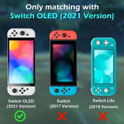 DLseego Protective Glitter Case Compatible with Switch OLED Console - Updated Version, Bling Soft TPU Cover with Shock-Absorption and Anti-Scratch Design - Crystal thumbnail 8