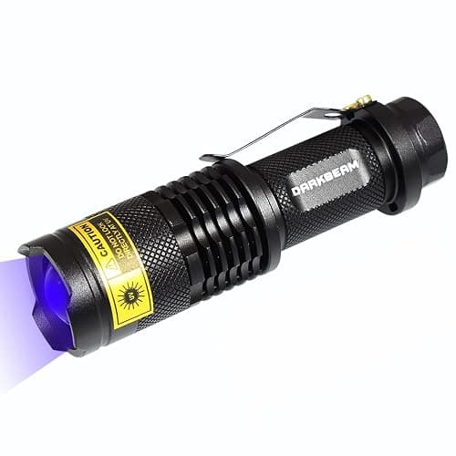 DARKBEAM UV 365nm Light Wood's lamp Blacklight Ultraviolet Flashlight LED Portable Mini Handheld Torch Detector for Dog Urine Pet Stains 370nm Anti-counterfeiting Identification, Resin Curing - Image 1