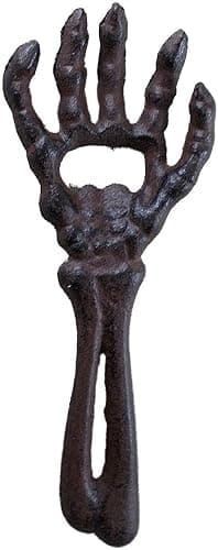 Cast Iron Skeleton Hand Themed Beverage Bottle Opener thumbnail 2
