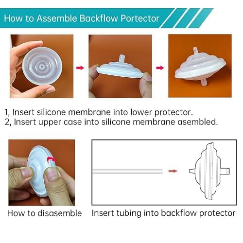 PumpMom-us Breast Pump Parts for Spectra, Replace Duckbill Valves Tubes Backflow Protector Membrane for Spectra S1 S2 9 Plus Breastpumps thumbnail 8