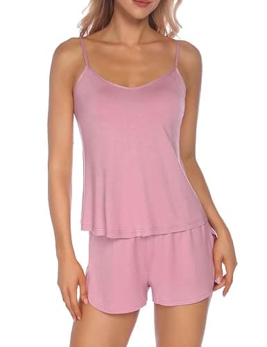 Senert Sexy Pajamas for Women Sleepwear Sexy Lingerie V Neck Pjs Cami Shorts Set Nightwear S-XXL thumbnail 3