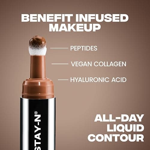 Sacheu Liquid Contour STAY-N Long Wear Cream Contour Makeup — Long Lasting, Blendable, & Lightweight Formula — Vegan & Cruelty-free, Giving Drama thumbnail 4