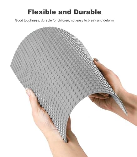 LVHERO Classic Baseplates Building Plates for Building Bricks 100% Compatible with All Major Brands-Baseplate, 10in x 10in, Pack of 8 (Gray) thumbnail 4