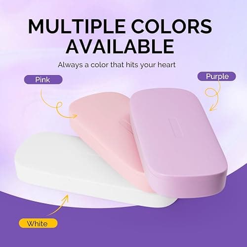 MelodySusie Acrylic Nail Tool Storage Box, Portable Dustproof Stand Displayer Holder Organizer Container Manicure Efile Accessories Nail Drill Kit Case, Travel Salon Home, Purple(Only Box) thumbnail 3