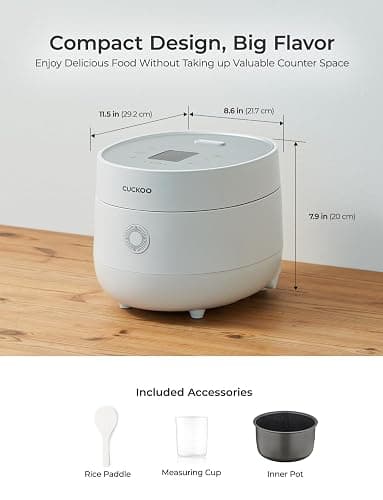 CUCKOO Micom Rice Cooker 3-Cup Uncooked / 6-Cup Cooked with Nonstick Inner Pot, Small Rice Maker with 8 Menu Options, Fuzzy Logic Technology, Auto Clean, Quick Rice Mode, White (CR-0375FW) thumbnail 3