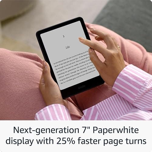 Amazon Kindle Paperwhite (16 GB) Our fastest Kindle ever, with new 7 glare-free display and weeks of battery life With Ads - Raspberry + Kindle Unlimited thumbnail 2