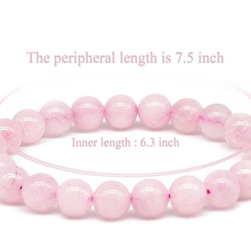DAZCOLO 8mm Natural Gemstone Stretch Bracelet, Handmade Unisex Crystal Bracelets for Meditation, Yoga, Spiritual Healing & Positive Energy thumbnail 3