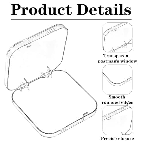 Clear Nail Storage Box Set, 6PCS Press on Nail Organizer with 30PCS Double-Sided Tape, Transparent Acrylic Nail Display Case for Nail Art, Home Salon Use thumbnail 3