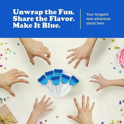 Vero Pintazul Lollipops - Individually Wrapped Mexican Candy That Colors Your Tongue Blue - Strawberry and Raspberry Flavor - 40 Pack (19.75 oz) thumbnail 7