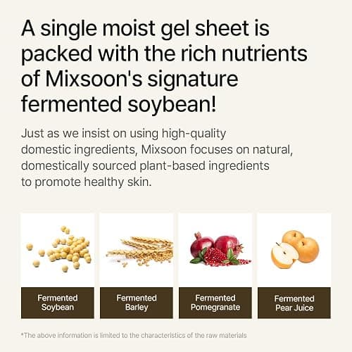 mixsoon Bean Collagen Hydrogel Mask Hydration All-In-One Firming, Soothing Gel Formula Face Mask for Radiant, Smooth Skin 35g / 1.18 fl.oz. (5ea) Korean Glass Skin Care thumbnail 6