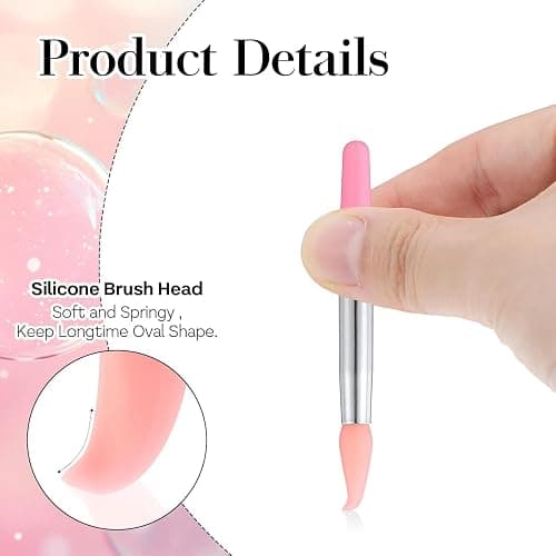 Fokmuaex Professional 20-Pack Silicone Lip Brushes - Precision Mini Makeup Applicators for Lip Gloss, Balm & Concealer, Travel-Sized 5cm/1.96" Hygienic Cosmetic Tools (20PCs) thumbnail 4