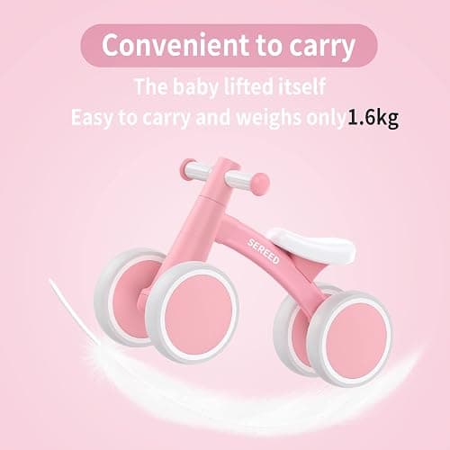 SEREED Baby Balance Bike for 1 Year Old Boys Girls 12-24 Month Toddler Balance Bike, 4 Wheels Toddler First Bike, First Birthday Gifts thumbnail 3