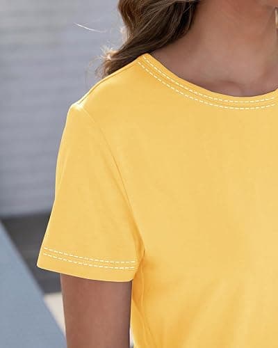 GAYHAY T Shirts for Women - Short Sleeve Spring Summer Tops Soft Basic Tees Beach Vacation Clothes for Casual 2026 thumbnail 4