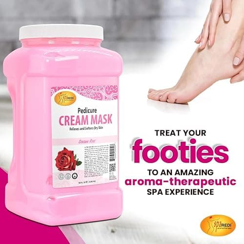 SPA REDI - Body and Foot Cream Mask, Sensual Rose, 128 Oz - Pedicure Massage for Tired Feet and Body, Hydrating, Fresh Skin - Infused with Hyaluronic Acid, Amino Acids, Panthenol, Comfrey Extract thumbnail 4