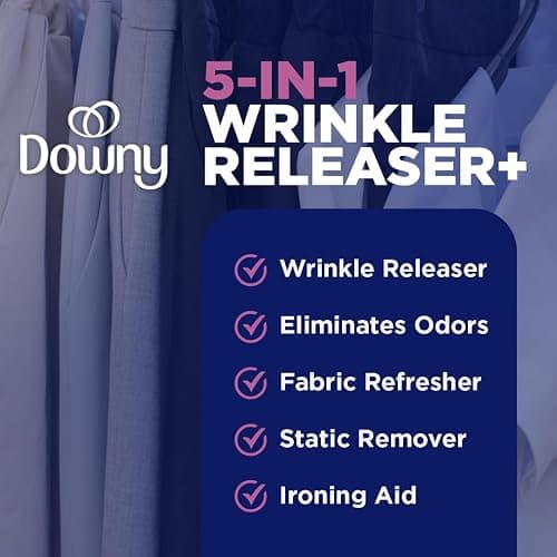 Falter Releaser Fabric Refresher Spray, Geruchsbeseitiger, Bügelhilfe und Antistatikspray, leichter frischer Duft, 33,8 Fl Oz von Downy thumbnail 4