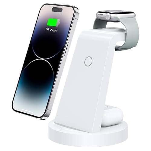 3 in 1 Charging Station for iPhone - Wireless Charger for Apple Products Multiple Devices - Charging Dock Stand for AirPods (for iPhone 17 16e 16 15 14 13 pro 12 11 X Max) - Image 1