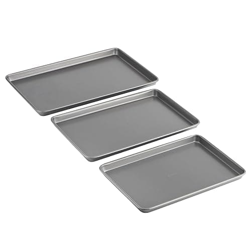 GoodCook Everyday Nonstick Baking Sheet Set, 3 Pack Includes Small (13×9) Medium (15×1) and Large (17×11) Pans Carbon Steel Construction Cookie Sheets Bakeware Set, Gray thumbnail 7