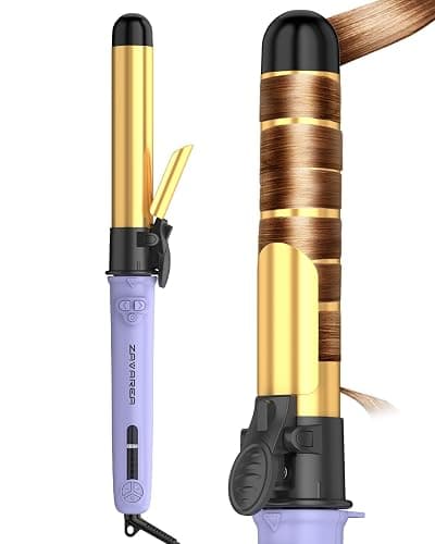 Rotating Curling Iron 1 1/4 Inch, Upgraded ZAVAREA Automatic Curling Iron with Extra-Long Barrel, Dual Voltage Self Curling Wand 1.25" Hair Curler - Image 1