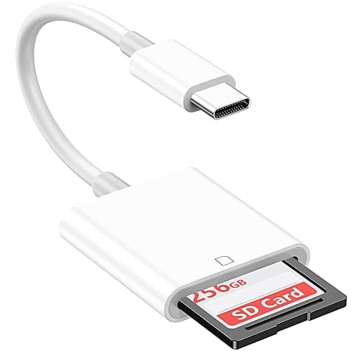 USB C SD Card Reader for iPhone 17, Digital Camera Adapter iPhone 17 16e 16 Plus Pro Max Air, Camera to Phone Adapter for Photo Transfer to iPad, Mac, MacBook, Galaxy S25 S24, Android - Image 1