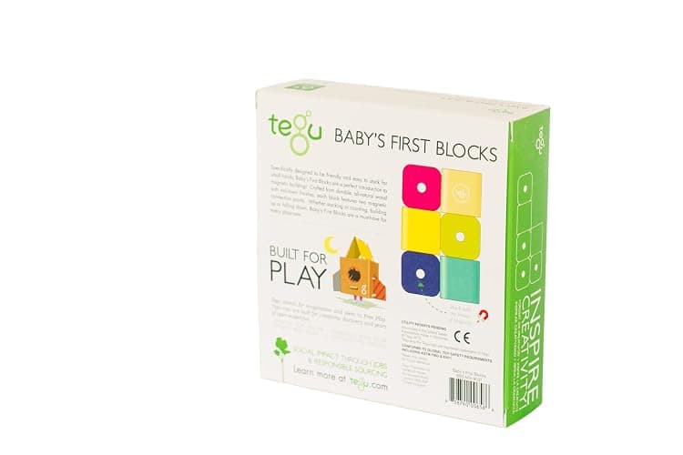 Tegu 6 Piece Magnetic Baby’s First Building Blocks, Tints thumbnail 4