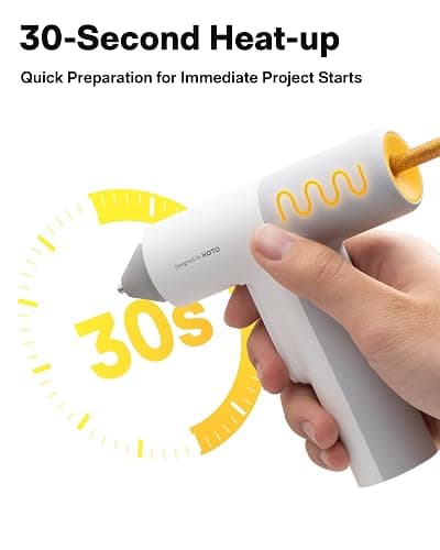 HOTO Cordless Auto Dispensing Glue Gun, Easyflow Hot Glue Gun with 40 Glue Sticks, 30s Fast Preheating, 3000mAh, Anti-Scald & Anti-Drip, Wireless/Wired, Ideal for DIY/Kids Crafts & Home Repairs thumbnail 6