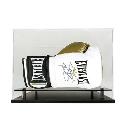 Clear Boxing Glove Display Case,Self-Assembly Acrylic Baseball Glove Display case for Full Size,Football Glove Display Case Holder Showcase.Baseball Mitt Ball Display Case with Black Base Riser Stand thumbnail 7