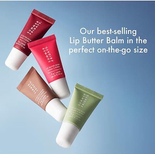 Sumer Fridays' The Lip Butter Balm Minis – Classic Edition Set of 4 (Vanilla Beige, Pink Guava, Cherry, Sweet Mint) – Hydrating Gloss-Balm Mini Tubes, Travel Friendly, 4 × 0.16 oz thumbnail 4