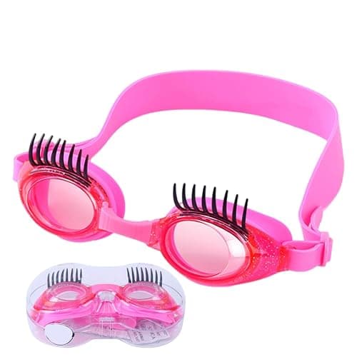 Women's Swimming Goggles, Eyelash-enhanced Women's Goggles, Non-slip Leakproof Goggles For Women, Anti-fog Leak Proof Uv Resist Swimming Goggles For Children, With Ear Plug Nose Clip Portable Case - Image 1