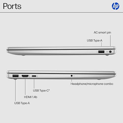 HP 15.6 inch Laptop, HD Touchscreen Display, AMD Ryzen 3 7320U, 8 GB RAM, 128 GB SSD, AMD Radeon Graphics, Windows 11 Home in S Mode, Natural Silver, 15- fc0099nr thumbnail 8