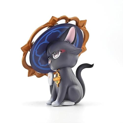 GOLEHS Genshin Impact Cat Figurine - 3.75" Cute Anime Collectible Figure, Diluc/Childe/Keqing, Gift for Fans and Cat Lovers, thumbnail 2